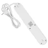 Pistikupesade jaotur MACLEAN MCE395 W — 5 pistikupesa, 3× USB A, 110–240 V AC, 2,1 A USB, max 2500 W, valge, 1,5 m kaabel