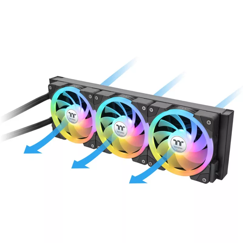 AIO vedelikjahutusega CPU jahuti THERMALTAKE MAGFloe 360 Ultra — 360 mm radiaator, RGB ventilaatorid