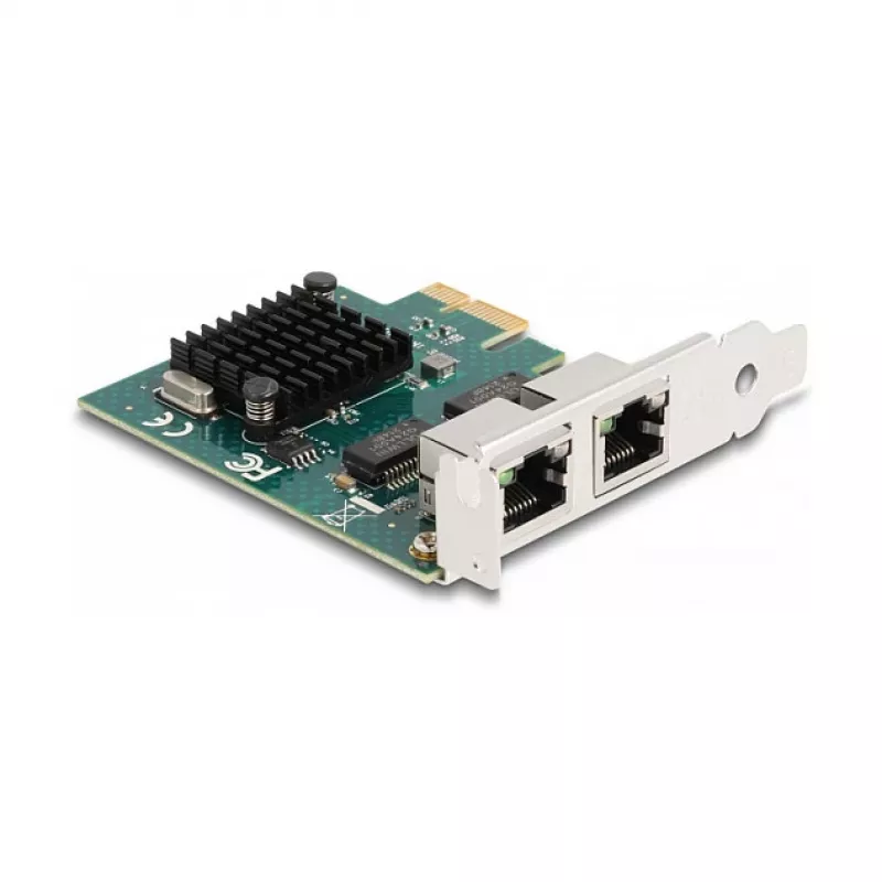DeLOCK PCI Express x1 kaart 2 x RJ45 Gigabit LAN BCM Hall