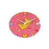 NeXtime klok 8810 Tickle My Tummy, Ø30 cm, Seinale, Roosa/ Mitmevärviline