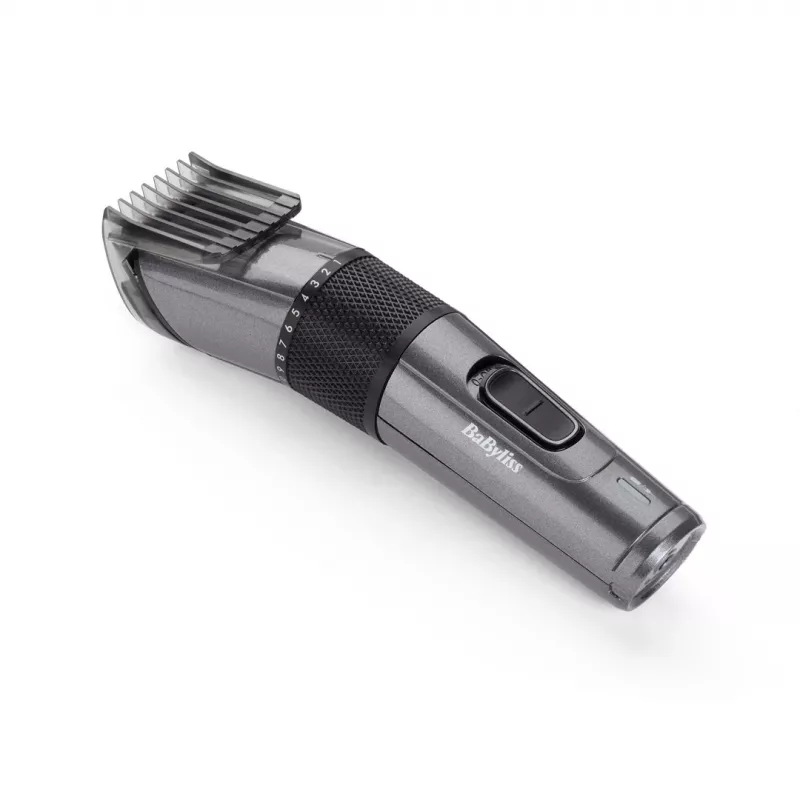 Juukselõikur BABYLISS E976E — juhtmeta, laetav, 26 pikkuseastet, 0,5 mm–25 mm, 40 mm tera, titaan/roostevaba teras, 60 min tööaeg