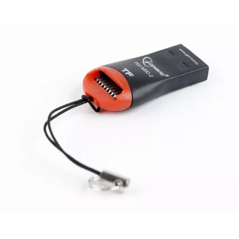 Kaardilugeja Gembird FD2-MSD-3 USB 2.0 must punane