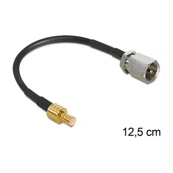 Koaksiaalkaabel DeLOCK 88473 0,125 m FME SMB Kuld Must
