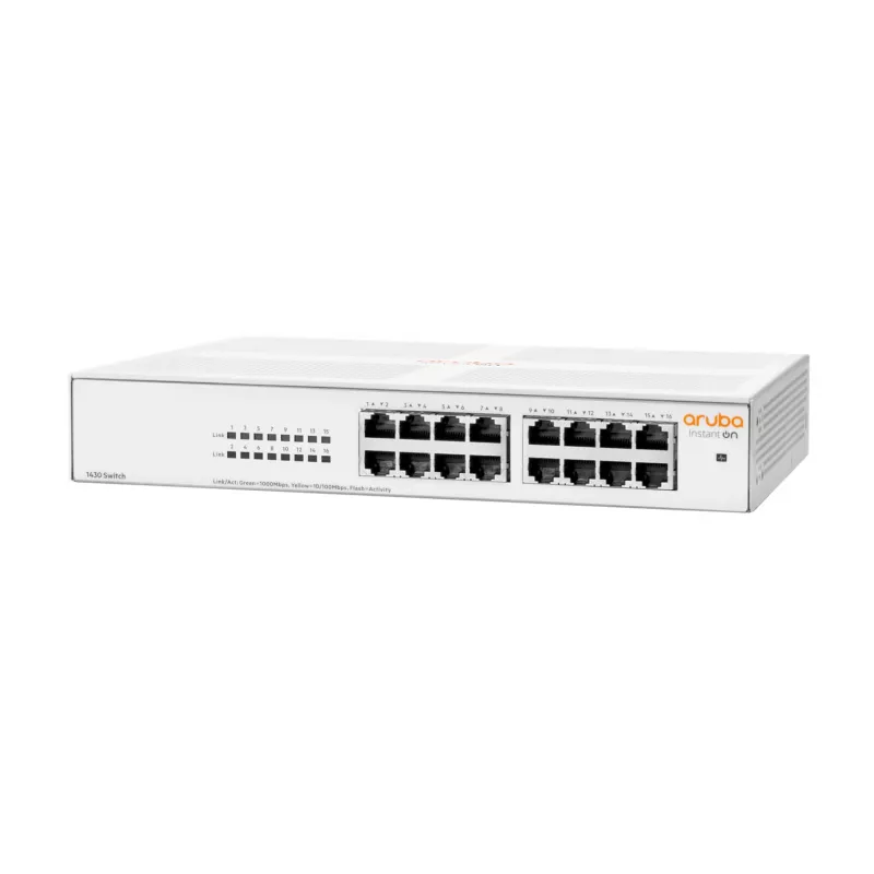 Aruba Instant On 1430 16G Haldamatu L2 Gigabit Ethernet (10/100/1000) 1U Valge