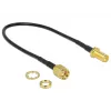 Koaksiaalkaabel DeLOCK 88876 RP-SMA Standard 0,2 m Must