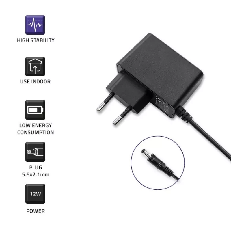 AC-adapter QOLTEC 52405 6V 2A 12W toiteplokk kaasaskantavatele seadmetele
