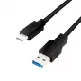 Logilink - USB-kaabel - USB-tüüp A (W) USB-C (M) - USB 3.2 Gen 1 - 3 A - 1 m - Must (CU0168)