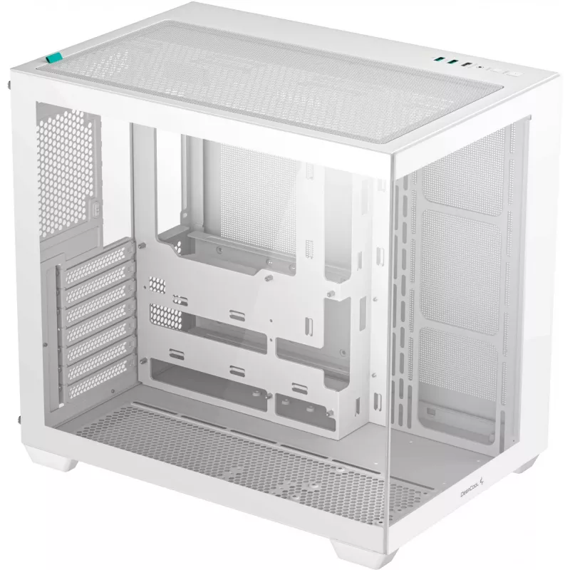 PC korpus DeepCool CG530 WH Midi Tower — ATX/Micro ATX/ITX, karastatud klaas, 2×3,5-tollist + 3×2,5-tollist pesa, toetab kuni 410 mm graafikakaarti