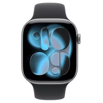Apple Watch Series 11 GPS 46mm tumehall alumiiniumkorpus musta spordirihmaga - M/L