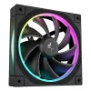 Korpuse ventilaator DeepCool FL12 120 mm, PWM, 500–2150 RPM, 55 CFM, 2.82 mmH2O, FDB, multi-LED, must