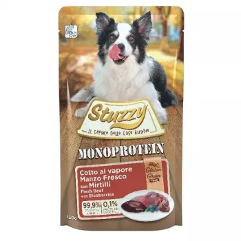 STUZZY Monoproteiiniga veis mustikatega – märg koeratoit – 150 g