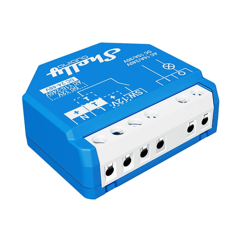 Nutikas relee Shelly Qubino Wave 1 Plastik 110–240V 16A, Z-Wave 868,4 MHz, sinine, seinale paigaldatav