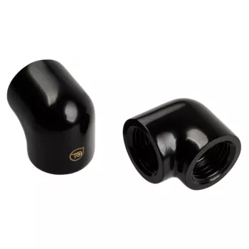 Adapter 90° G1/4 tolli emane G1/4 tolli emasele, BitsPower Touchaqua TA-90DIA-GB