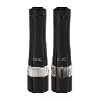 Russell Hobbs 28010-56 Electric Salt Mill Set (High Quality, Automatic, Adjustable Grinding, Light on Base, Must Metal Design) Pepper Mill