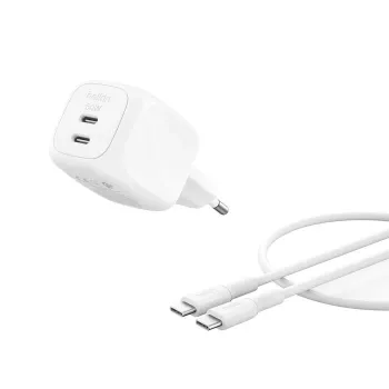 Belkin BoostCharge Pro - Toiteplokk - GaN - 50 W - Kiirlaadimine - 2 väljundporti (2 x USB-C)