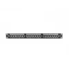 Patch-paneel 1U LANBERG PPS5-1024-B — 24-port RJ-45 Cat5, metallist, must, riiulile paigaldatav