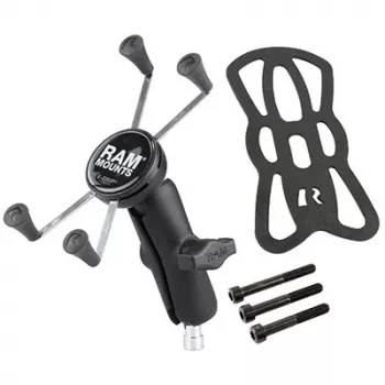 RAM Mounts X-Grip suure telefoni kinnitus mootorratta lenkstange klambrile, must