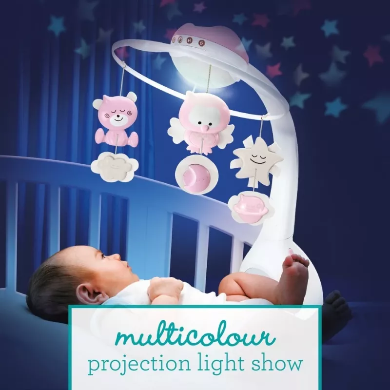 Beebimuusikakarp B-kids 3in1 Infantino 150302050 — puudriroosa, 3-ühes rahustav mänguasi