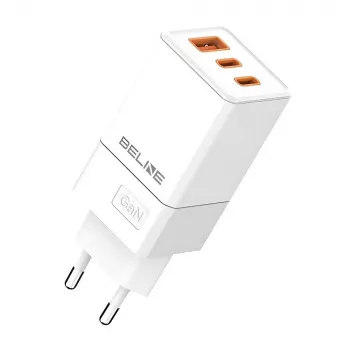 Beline sein. võrguseade 2x USB-C 1x USB 65W Valge/valge (ainult pea) Pd 3.0 Qc