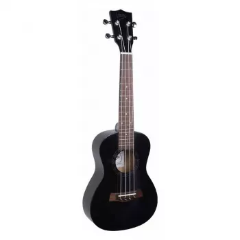 Kontsertukulele V-tone UK23 23 tolli — 4 keelega nailon, 18 krihvi, must, sisaldab kotti