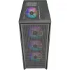 PC-korpus Silentware Air 2000 A-RGB Must — kesk-torn, karastatud klaasist külgpaneel