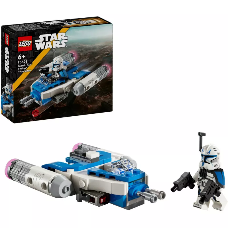 LEGO Star Wars Captain Rex Y-Wing Microfighter Kollektsioneeritav Kloonisõdade Kosmoselaev Mänguasi Koos Minifiguuriga 6+ Aastastele Poistele