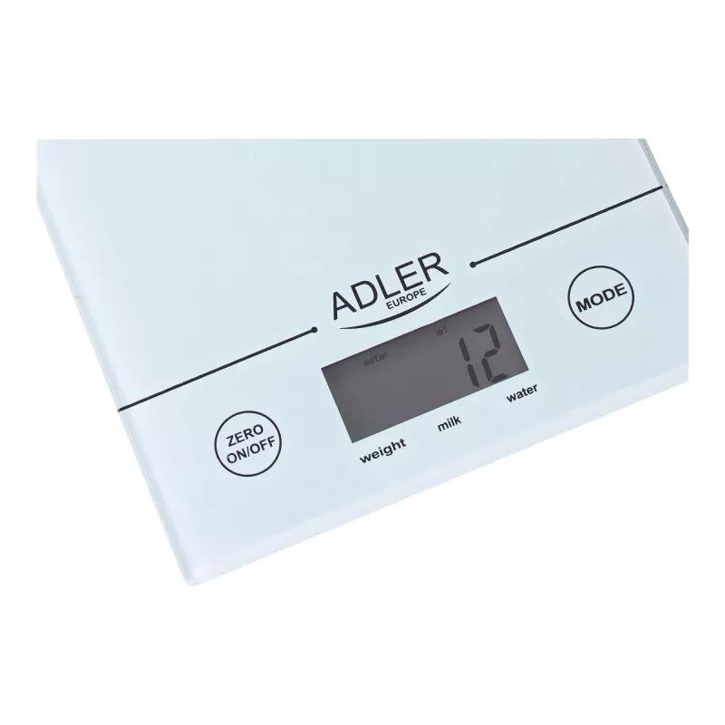 Adler AD 3138 w köögikaal Elektrooniline köögikaal Valge Tööpinnal asetsev Ruudukujuline