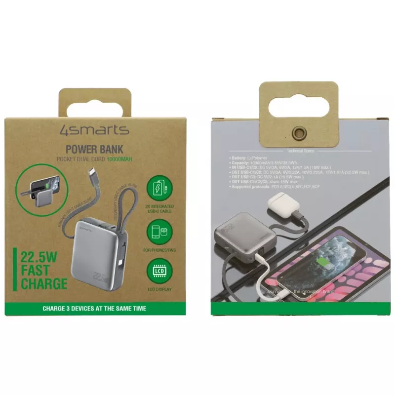 Kaasaskantav toitepank 4smarts 541625 10000 mAh