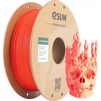 PLA MATTE DUAL 1,75 mm PUNANE KOLLANE 1 kg ESUN 3D FILAMENT (PLA-MTD175B-RY1P1)