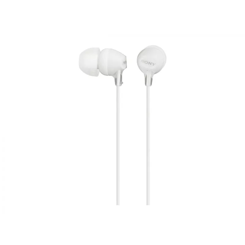 Sony MDR-EX15LP, juhtmega, 8 - 22000 Hz, Muusika, 3 g, Kõrvaklapid, Valge