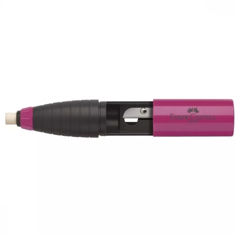 FABER-CASTELL kustutuskummi ja teritaja komplekt marjassinine