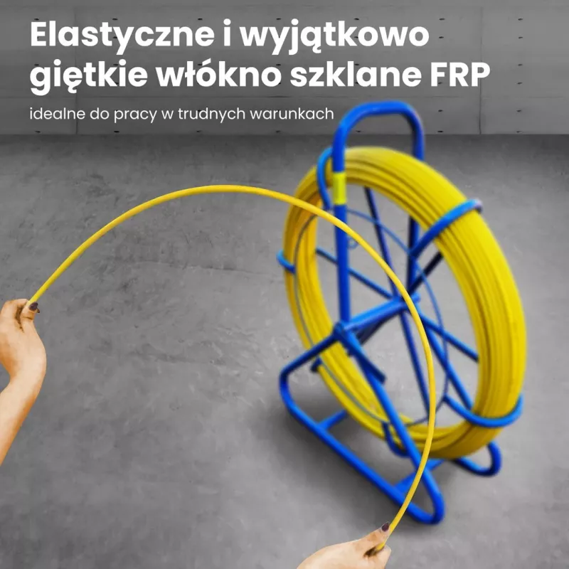 Extralink Pilot 4.5mm 25m | kaablitõmbepulk | klaaskiud FRP, l. 4.5mm, p. 25m, kollane