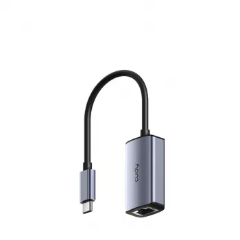 USB-C Gigabit Etherneti adapter Cudy UE10C, USB USB-C isane RJ-45 emasele, 10/100/1000 Mbps, alumiiniumkorpus