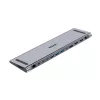 KVM-lüliti Unitek D1106AGY01 USB-C Triple 4K dokkimisjaam KVM-iga, 3x USB-A, 5x USB-C, HDMI×2, DP×1, RJ-45, SD-lugeja, 3840×2160@60Hz, alumiinium