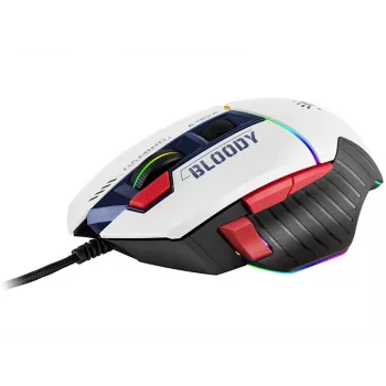 Mängurihiir A4Tech Bloody W95Max USB — paremakäeline, valge, 12000 DPI, 1 ms, 250 ips, 125/2000 Hz