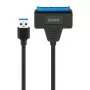 SAVIO SATA-USB 3.1 Gen 1 liidesekaabel AK-68, SATA emane USB-A isasele, 5 Gbit/s, 0,25 m, must