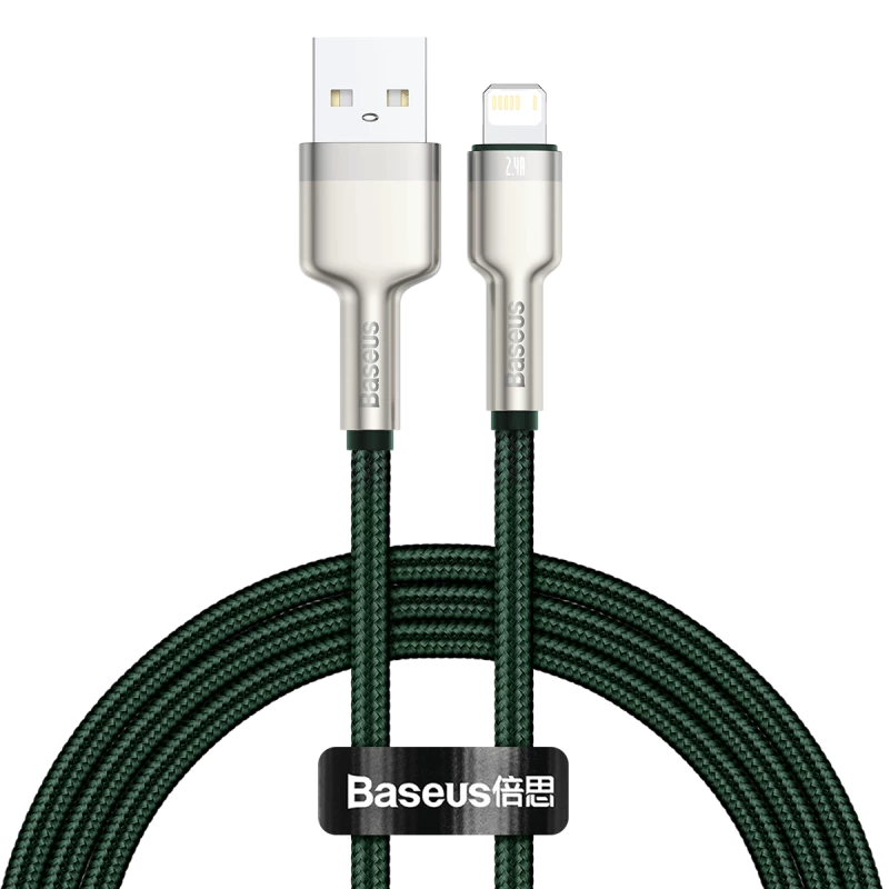 USB-A to Lightning kaabel Baseus 1 m, roheline