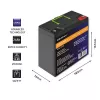 Qoltec 53702 LiFePO4 liitiumraudfosfaataku | 12,8V | 24Ah | 307,2Wh | BMS