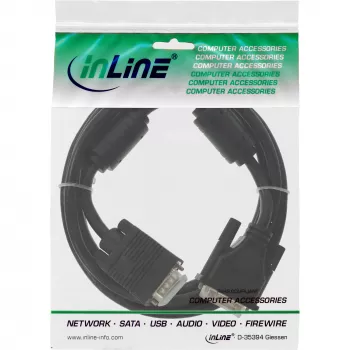 InLine DVI-A kaabel 12+5 isane / 15 kontaktiga HD isane VGA 2 m