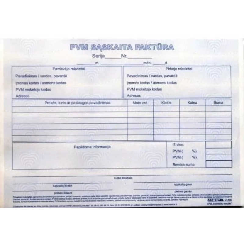 Käibemaksuarve 1+1 SC, A5, 2 × 50 l.