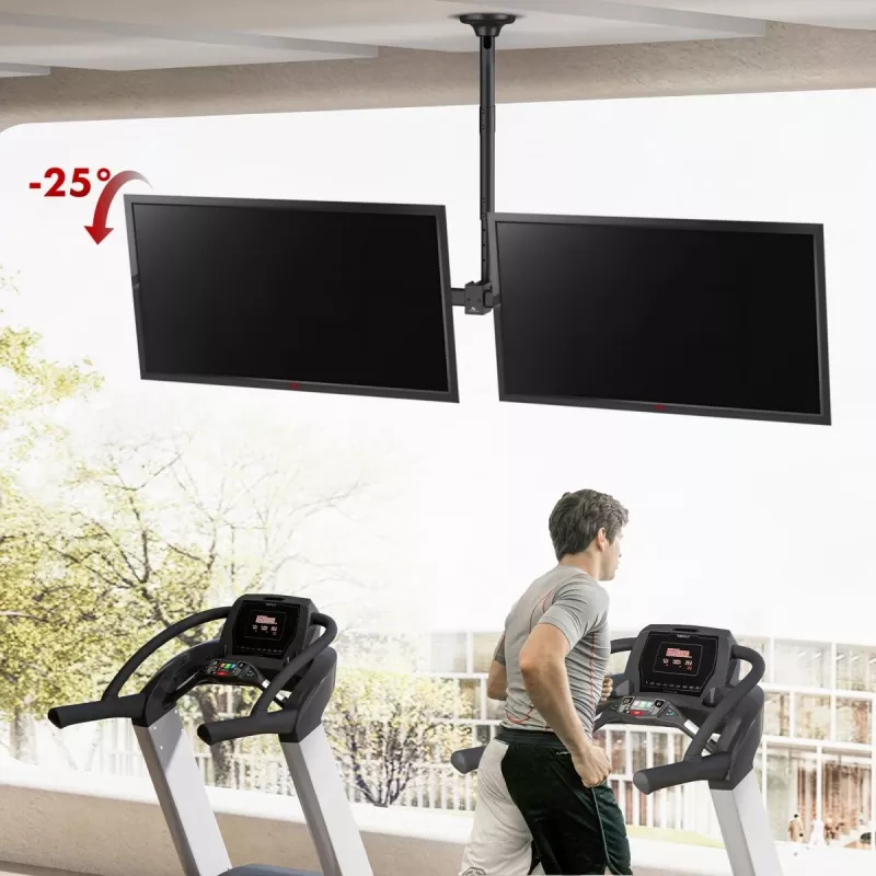 Laekinnitus MACLEAN MC-111 B kahele telerile, max koormus 2×40 kg, max VESA 600×400