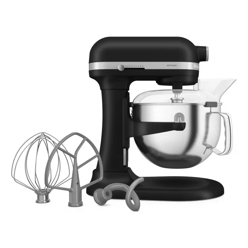 KitchenAid 5KSM60SPXEBM laudmikser 375 W Must, Hall, Roostevaba teras