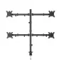 Monitorikinnitus Gembird MA-D4-01, lauaklamber kuni 4 kuvarile, 32 tolli (81,3 cm), 40 kg, VESA 75x75–100x100, must