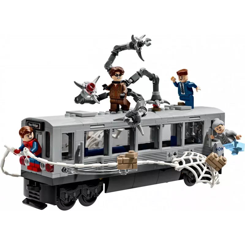 Konstruktsioonimänguasi LEGO Marvel Super Heroes 76321 Ämblikmees Doc Ock Metrootrassi Showdown mängukomplekt, 393 osa, 4 minifiguuri, vanus 9+