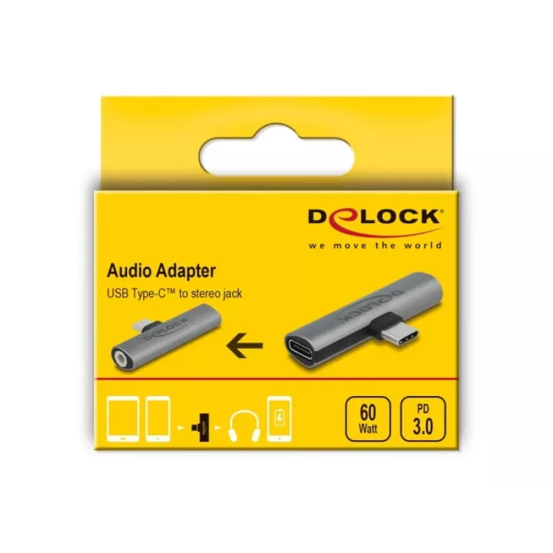 DeLOCK 64186 kaabli soovahetaja USB USB-C USB USB-C + 3,5 mm hall