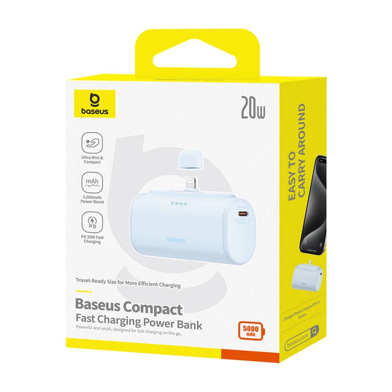 Kaasaskantav laadija Baseus Compact IP 5000mAh 20W (sinine)