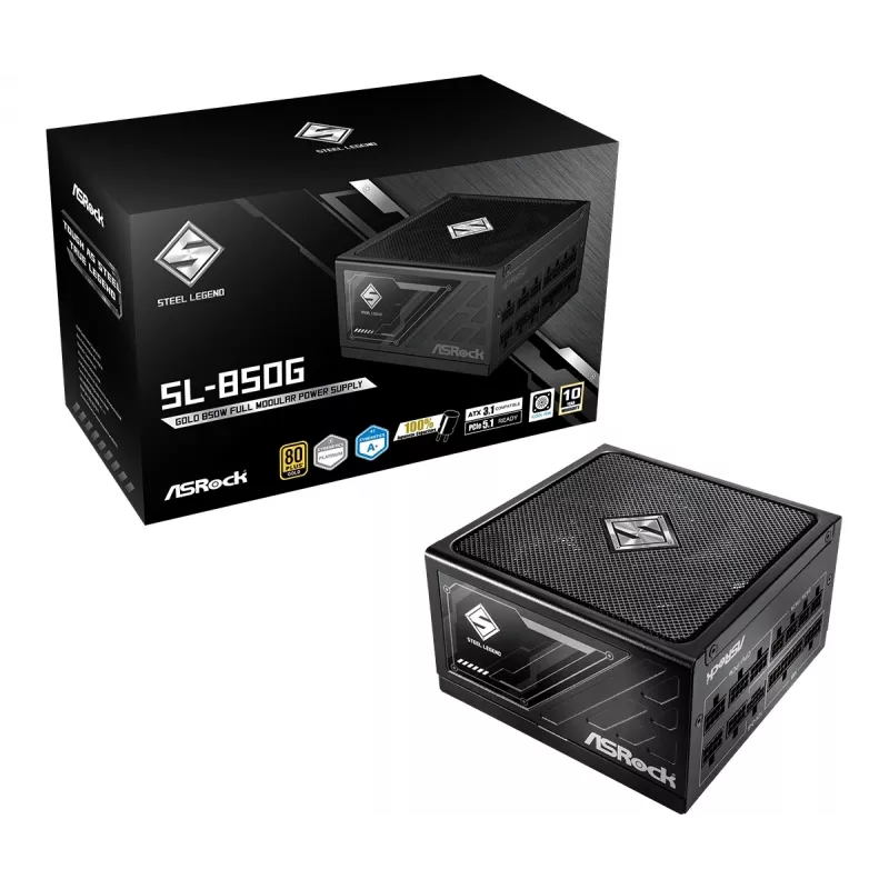 ASRock SL-850G Steel Legend toiteplokk 850 W 20+4-pin ATX ATX B