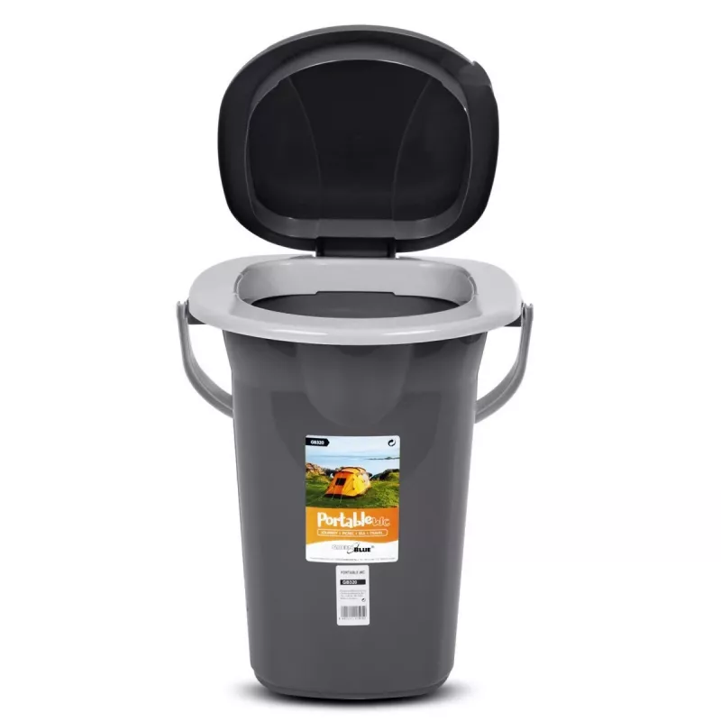 Portable toilet bucket GreenBlue GB320AG — lightweight Tourist model, compact portable waste container