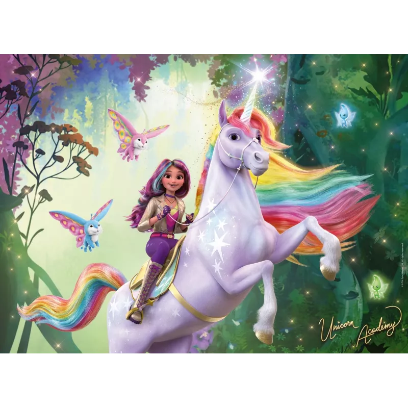 Ravensburger pusle XXL 100 tükki – Unicorn Academy – suureformaadiline lastepusle