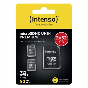 Välkmälu Intenso 32GB UHS-I microSDHC Doppelpack